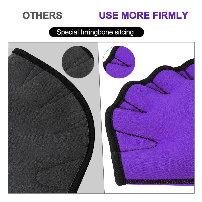 TAGVO Aquatic Gloves for Helping Upper Body Resistance, Webbed Swim Gloves Well Stitching, No Fading, Sizes for Men Women Adult Children Aquatic Fitness Water Resistance Training - Image 4
